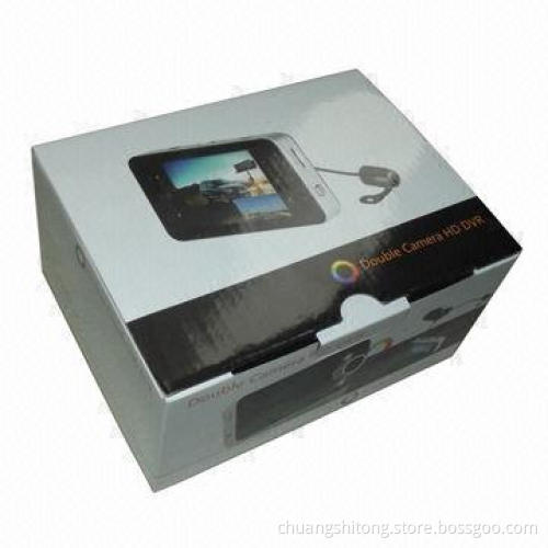 Car DVR, Dual Lens 720P with Rear-view Camera, G-sensor and Reversing Aid